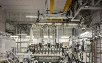 Rolls-Royce is continuing to drive forward the sustainable transformation of its production: at its German plants in Friedrichshafen, Augsburg and Ruhstorf, the test benches for the key mtu diesel engines now run entirely on renewable diesel/ HVO; pictured here is a test bench at the Rolls-Royce Power Systems headquarters in Friedrichshafen featuring a Series 4000 mtu diesel engine. // Photo credit: Rolls Royce