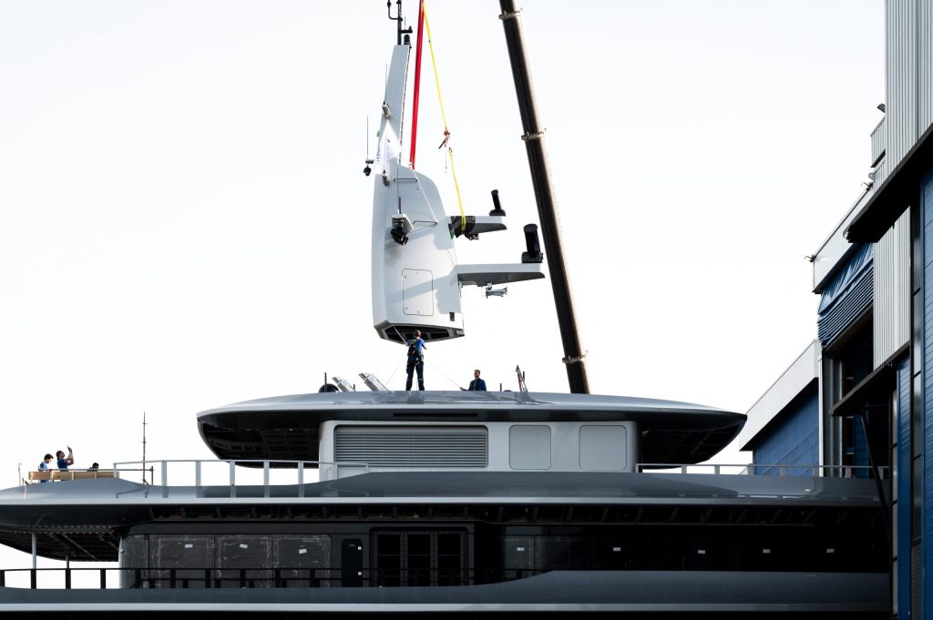 Feadship 826 launch. // Photo credit: Feadship