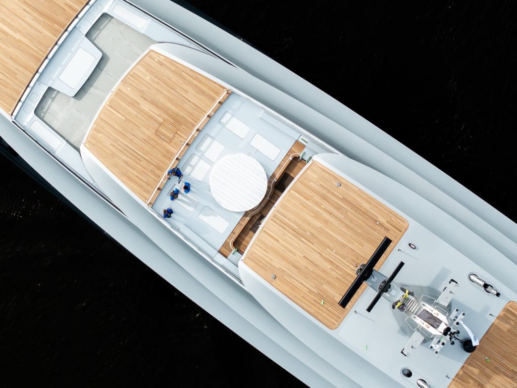 Feadship 826 launch. // Photo credit: Feadship