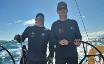 L-R Nick Roberts with. navigator, Andrew Hall //. Photo credit: Akonga