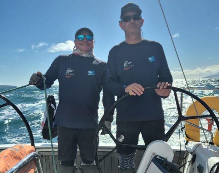 L-R Nick Roberts with. navigator, Andrew Hall //. Photo credit: Akonga