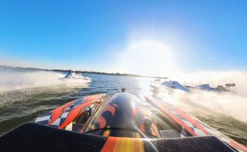 2026 Yarrawonga Powerboat Spectacular - E.C. Griffith Cup Final with GP1 Grand Prix Hydroplane Race Team, Ken Lupton Racing, Ramsey Racing, Vella Racing Team and Anderson Motorsports - Hydroplane Race Team. // Photo credit: GP101 Grand Prix Hydroplane Race Team