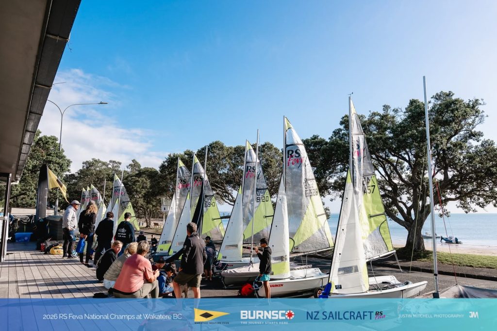 2026 NZ RS Feva National Champs at Wakatere BC // Photo credit: Justin Mitchell www.justinmitchell.co.nz @jl_mitchell_