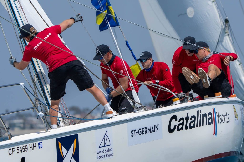 Oscar Engström, SWE. 2026 LBYC Congressional Cup, Day 2. Long Beach Yacht Club, Long Beach, CA. April 30, 2026. // Photo: Ian Roman / WMRT 