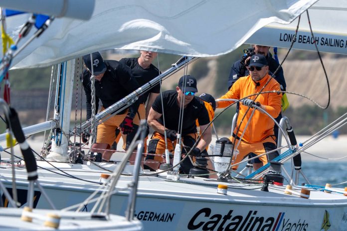 Johnie Berntsson, SWE (Berntsson Sailing Team). 2026 LBYC Congressional Cup, Day 4. Long Beach Yacht Club, Long Beach, CA. May 02, 2026. // Photo credit: Ian Roman / WMRT