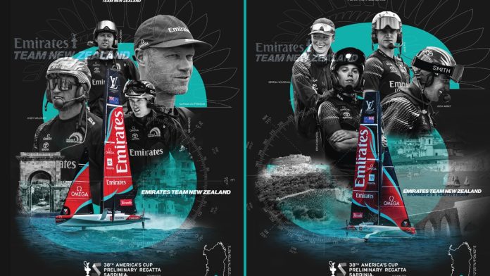 Emirates Team New Zealand announce dual AC40 line-ups for the Preliminary Regatta Cagliari, Sardinia