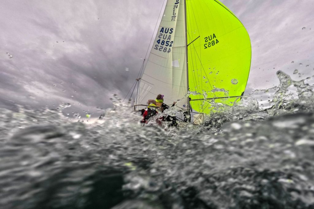 Michelle De Blaquiere will skipper Gridlock again this year. Photo from in the 2025 Australian Women's Keelboat Regatta // Photo credit: Andrea Francolini / AWKR