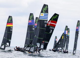 49er, 49erFX and Nacra 17 World Championships, Day 1: New Zealand’s Seb Menzies and George Lee Rush make flying start to international campaign in Quiberon 49er, 49erFX and Nacra 17 World Championships, Day 1: New Zealand’s Seb Menzies and George Lee Rush make flying start to international campaign in Quiberon