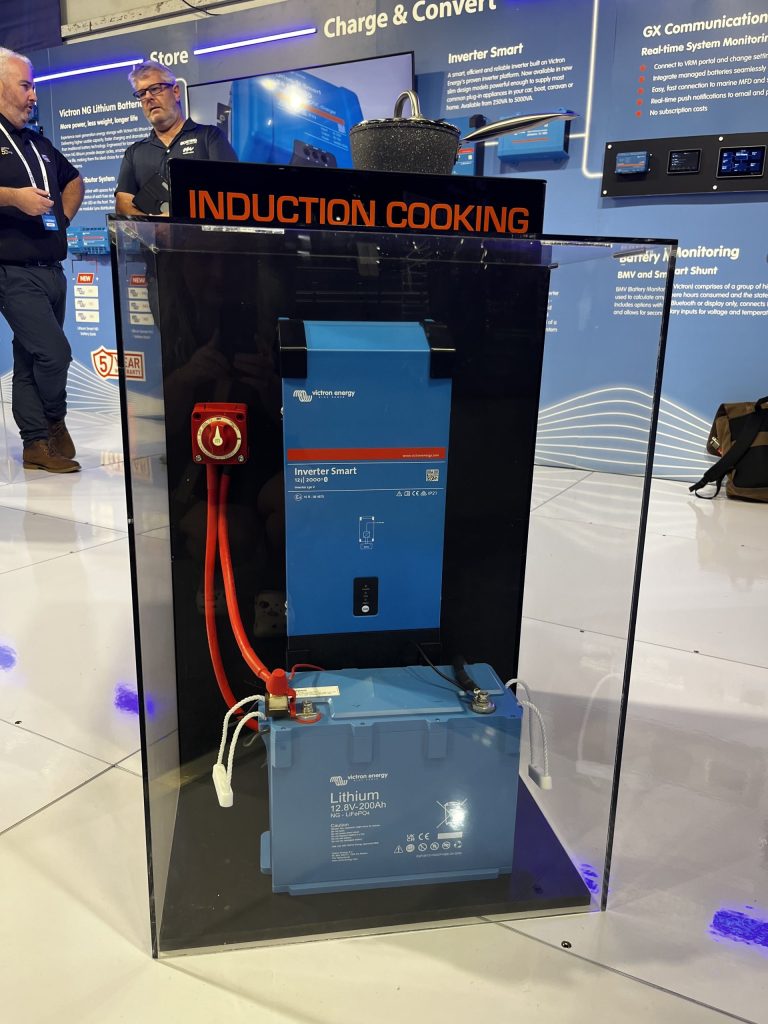 Safery induction cooking system at the Lusty & Blundell pavilion at the 2026 Hutchwilco New Zealand Boat Show // BNZ