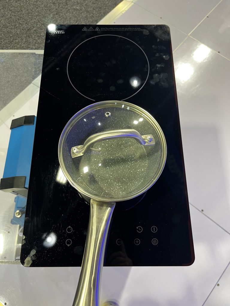 The safery induction cooktop at the 2026 Hutchwilco New Zealand Boat Show // BNZ