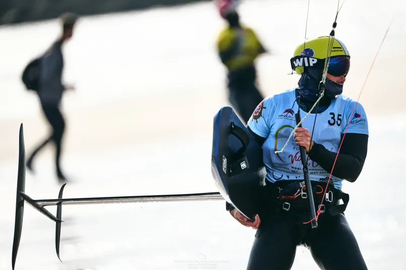 2026 Kitefoil World Championship, Day 3: Lukas Walton-Keim books gold fleet berth in Portugal