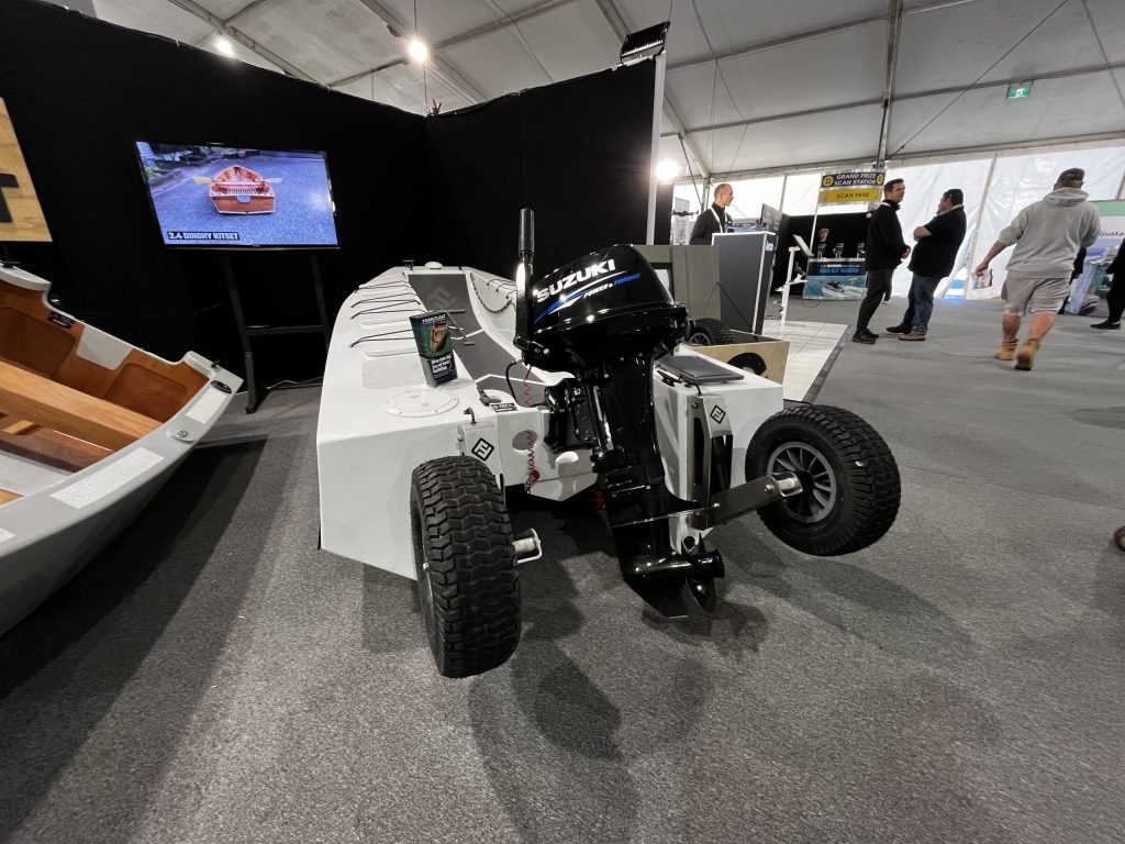 Form & Float's amphibious retro boat at the 2026 Hutchwilco New Zealand Boat Show // Boating New Zealand