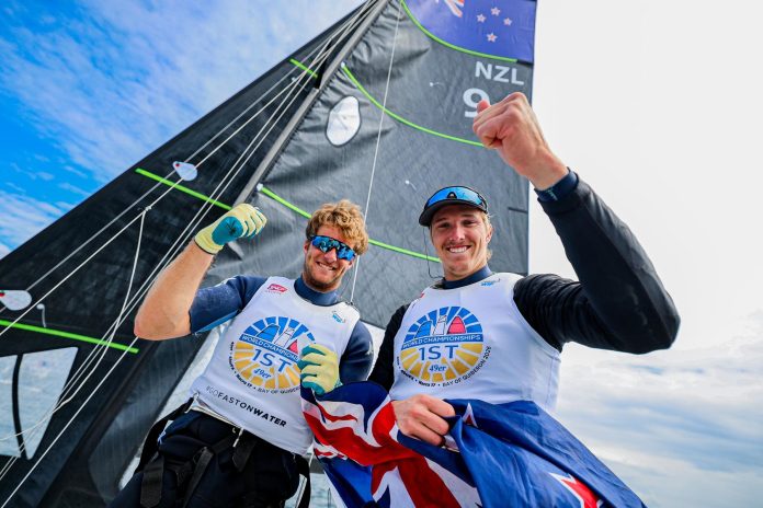 2026 49er, 49erFX and Nacra 17 World Championships, Day 6: New Zealand duo Seb Menzies and George Lee Rush claim world title with dramatic comeback in final race