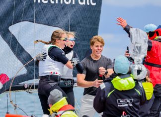 Menzies and Lee Rush keep 49er gold by narrowest margin Menzies and Lee Rush keep 49er gold by narrowest margin