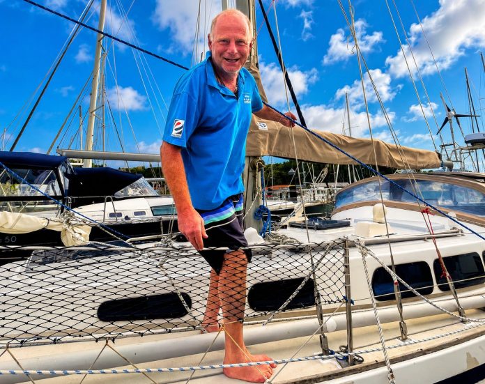 Doug Esterman and his Salthouse Cavalier 39, Fair Seasons // Photo credit: Boating New Zealand