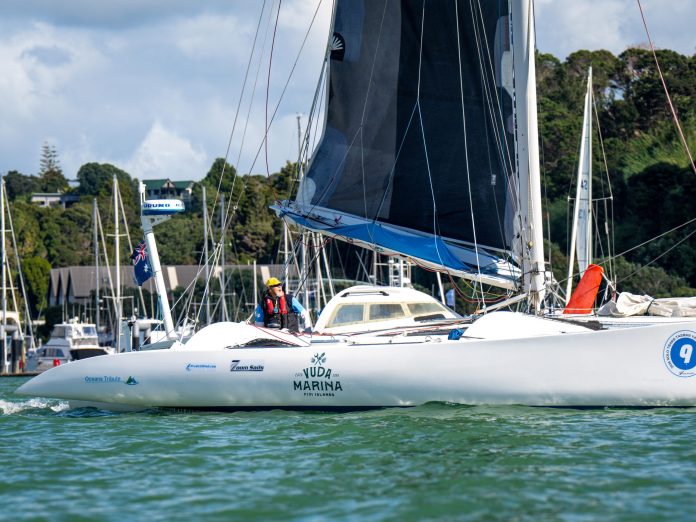 Off Opua, the Insight Media team catch the action at the start line of the 2026 Solo Trans-Tasman Yacht Challenge. Photo credit: Insight Media