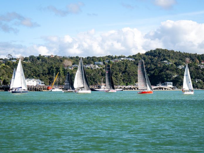 Off Opua, the Insight Media team catch the action at the start line of the 2026 Solo Trans-Tasman Yacht Challenge. Photo credit: Insight Media Off Opua, the Insight Media team catch the action at the start line of the 2026 Solo Trans-Tasman Yacht Challenge. Photo credit: Insight Media