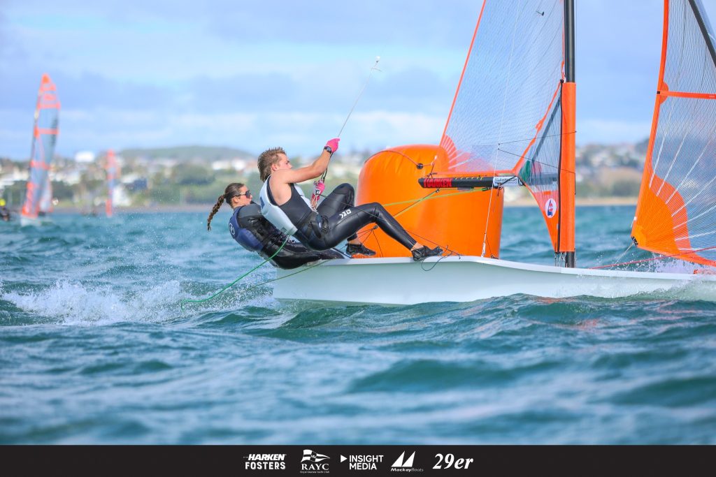 Clinton and Mason (mixed), 2026 NZ 29er Nationals // Photo credit: Insight Media