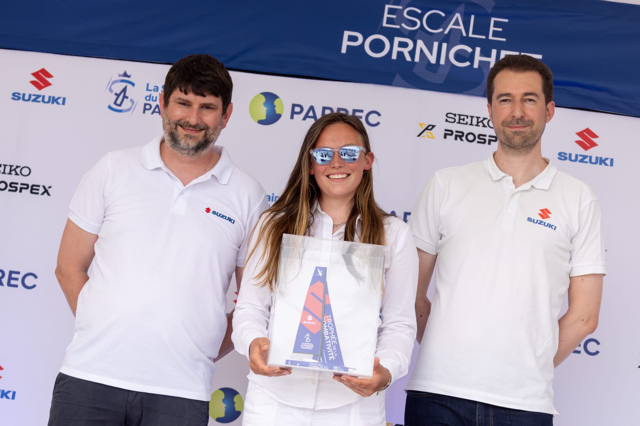 Stage 2 prize-giving in Pornichet