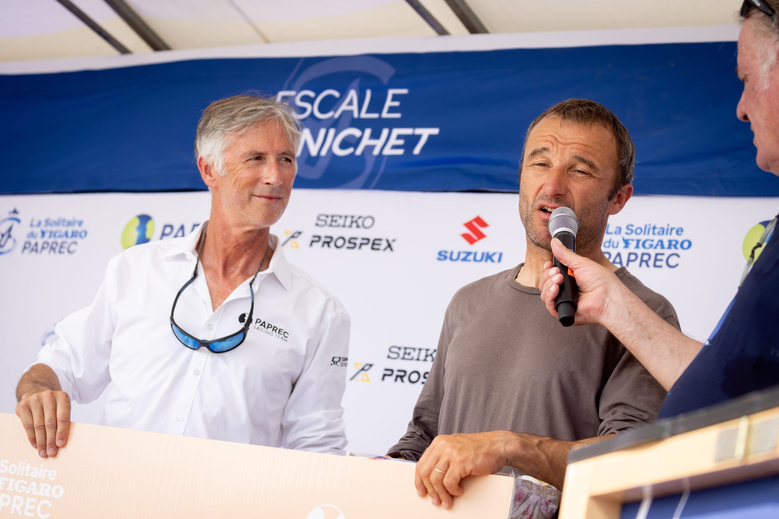 Stage 2 prize-giving in Pornichet