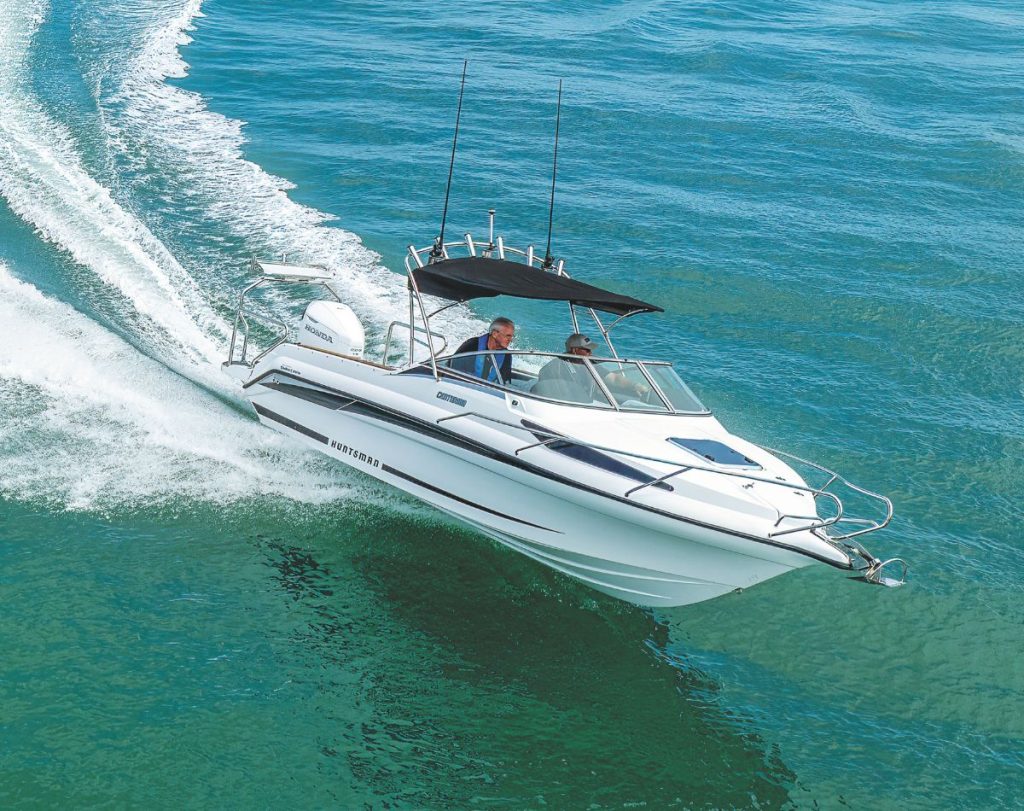 The V6 propels theCSB Huntsman effortlessly. // Photo credit: Roger Mills / Boating New Zealand 
