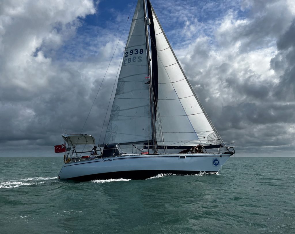 Ben Ball's Cavallier 36, Camellia in the 2026 Solo Trans-Tasman Yacht Challenge // Photo credit: Kirsten Thomas