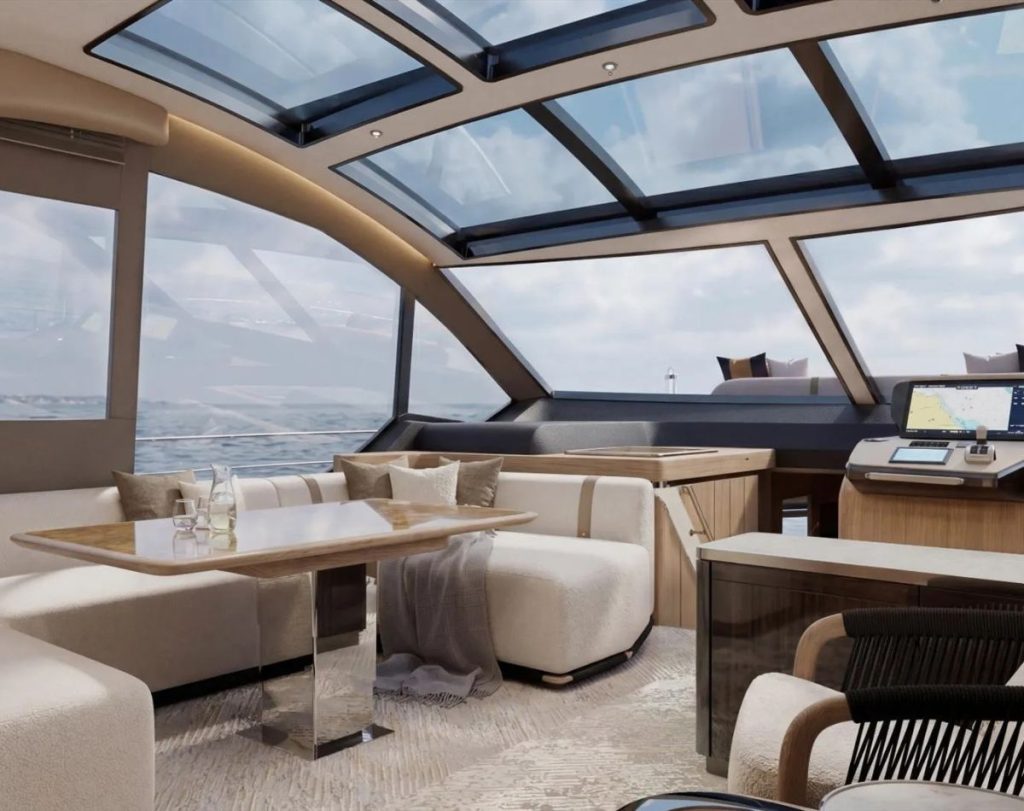 New interior concept unveiled for flagship Galeon 700 // Photo credit: Gideon Yachts