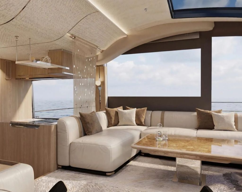 New interior concept unveiled for flagship Galeon 700 // Photo credit: Gideon Yachts