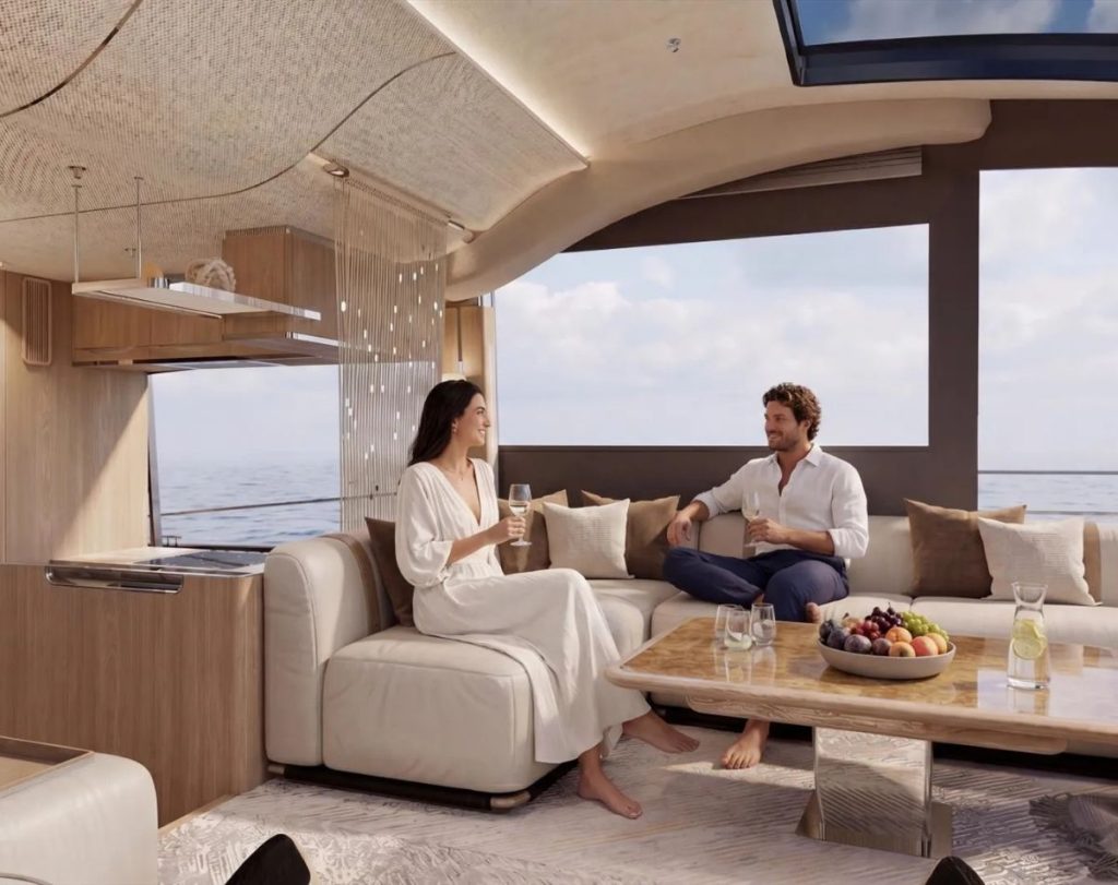 New interior concept unveiled for flagship Galeon 700 // Photo credit: Gideon Yachts