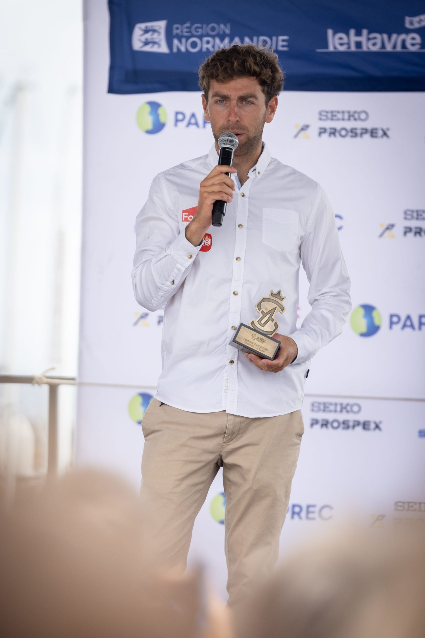 Stage 3 prize-giving in Le Havre