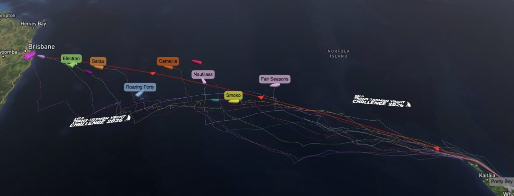 YellowBrick Tracker screengrab Sat 6 Jun 09:20 NZST, Solo Trans-Tasman Yacht Challenge // YBT