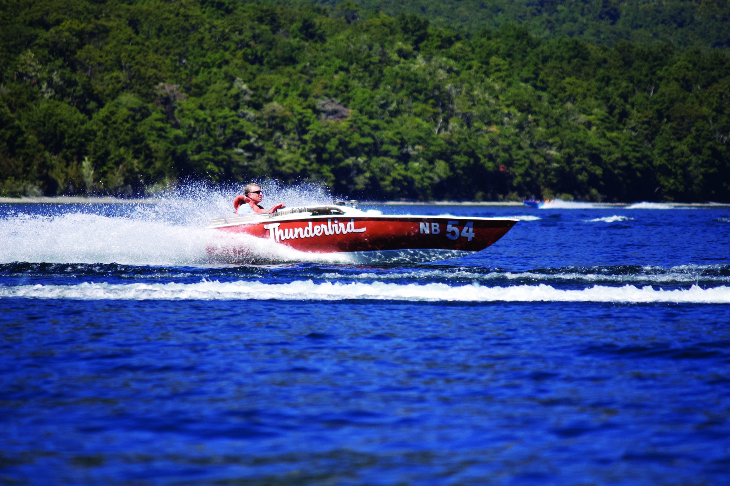 The 1958 Ryancraft Thunderbird at speed, winner of the Jens Hansen Trophy. // Photo credit: supplied.