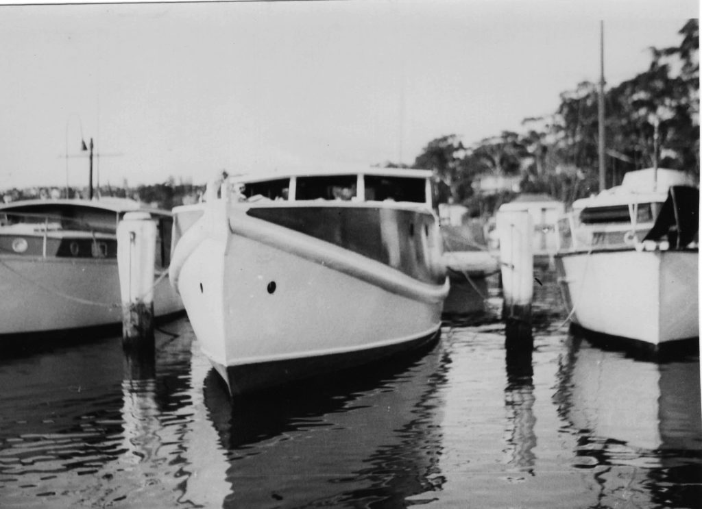 The houseboat in Cammeray Marina. // Photo credit: Harold Kidd.