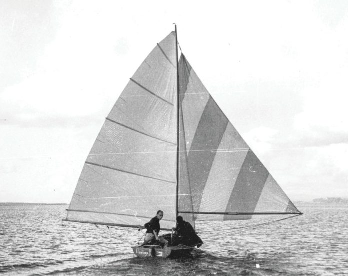Flamingo’s first sail, off Takapuna Beach. // Photo: supplied
