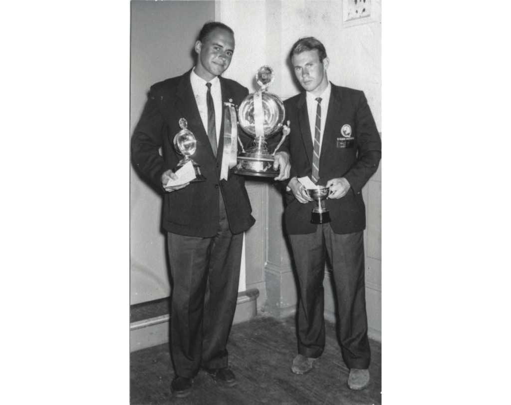 John Chapple and Derek Thomas with the Silasec Trophy. // Photo: supplied