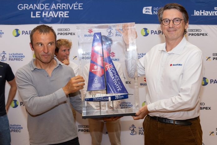 Adrien Hardy wins Suzuki Fighting Spirit Award at 57th Solitaire du Figaro Paprec