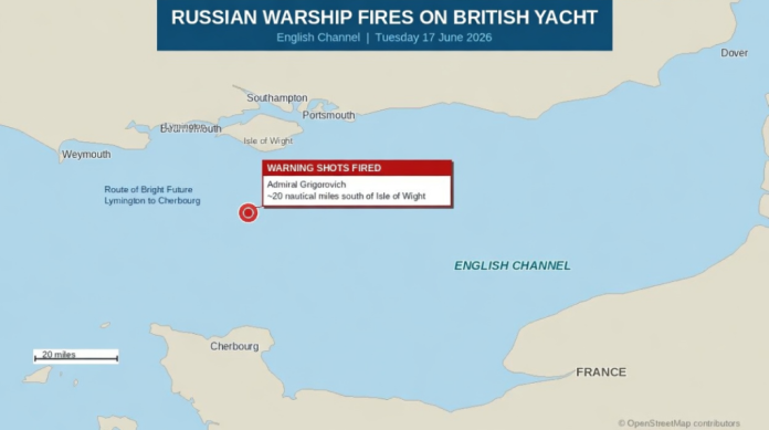 Russian Warship Fires Warning Shots at British Yacht in the English Channel
