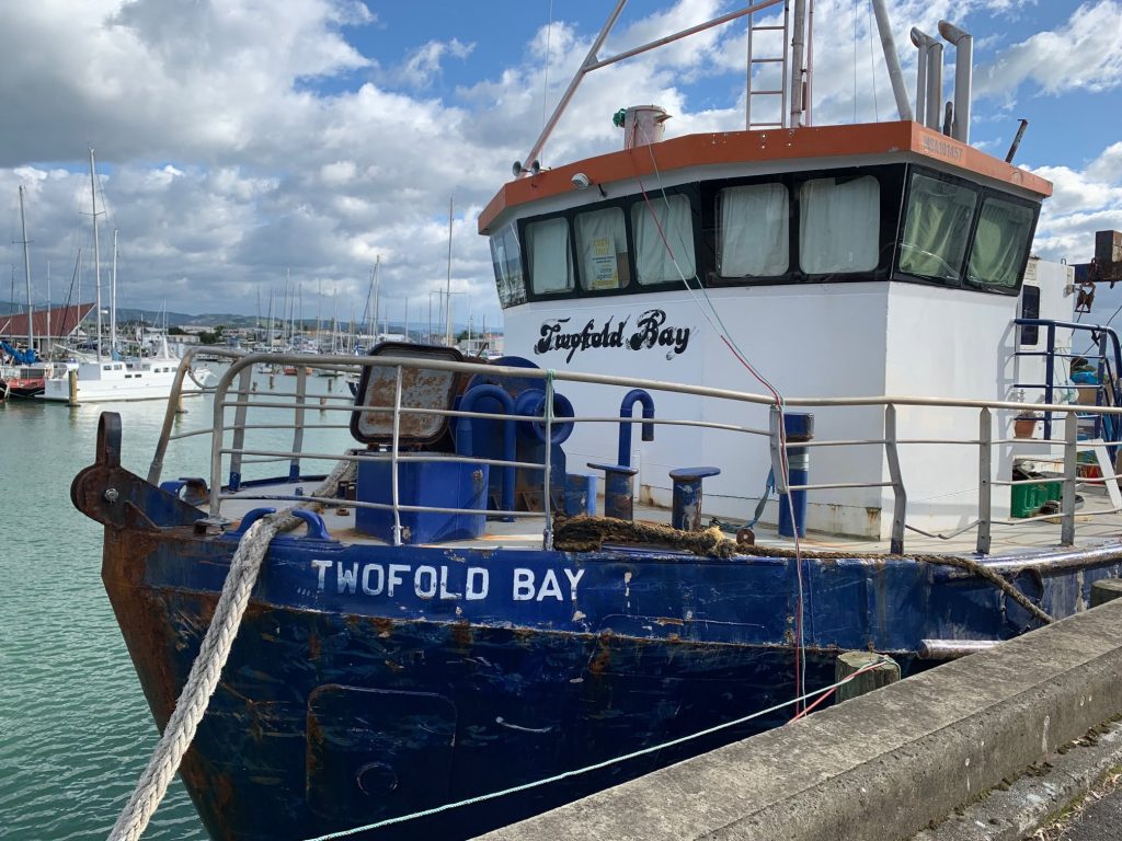 Twofold Bay lying at West Quay, Ahuriri, Napier. // Photo credit: The Twofold Bay Charitable Trust
