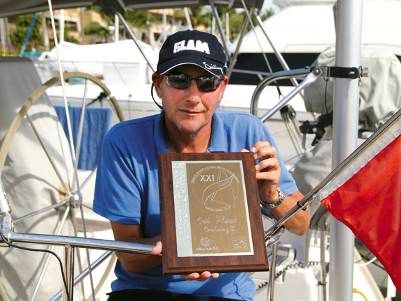 Steve enjoys the spoils of a very successful regatta. Banderas Bay Regatta – flying the Kiwi flag in Mexico's biggest Race Week. // Photo, courtesy of supplied