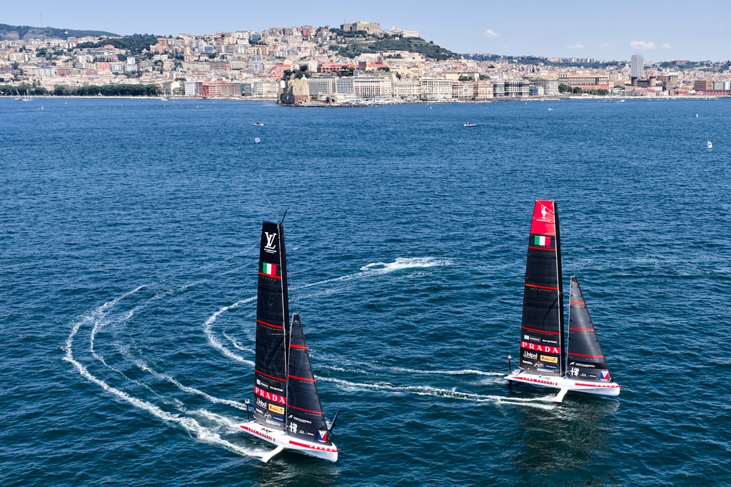Luna Rossa’s First Sail In Naples