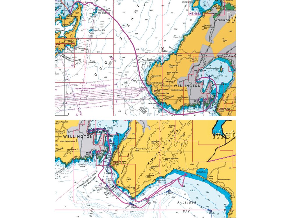 An uncomfortable journey on the second leg of the delivery voyage, Cat-a-Rac’s course plotted. // Supplied
