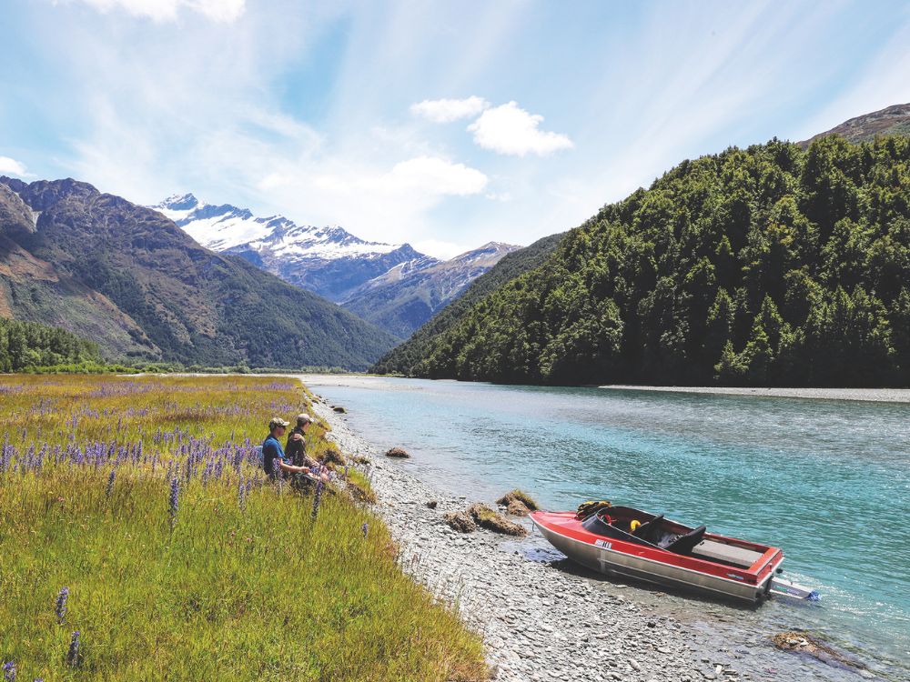 Lunch on the Matukituki. // Supplied