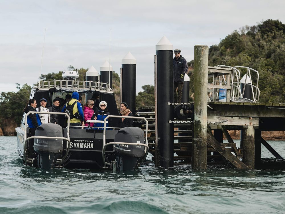Yamaha volunteers roll up sleeves for Rotoroa Island Conservation Day. // Photo: Supplied
