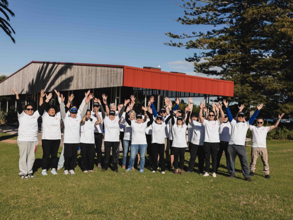 Yamaha volunteers roll up sleeves for Rotoroa Island Conservation Day. // Photo: Supplied