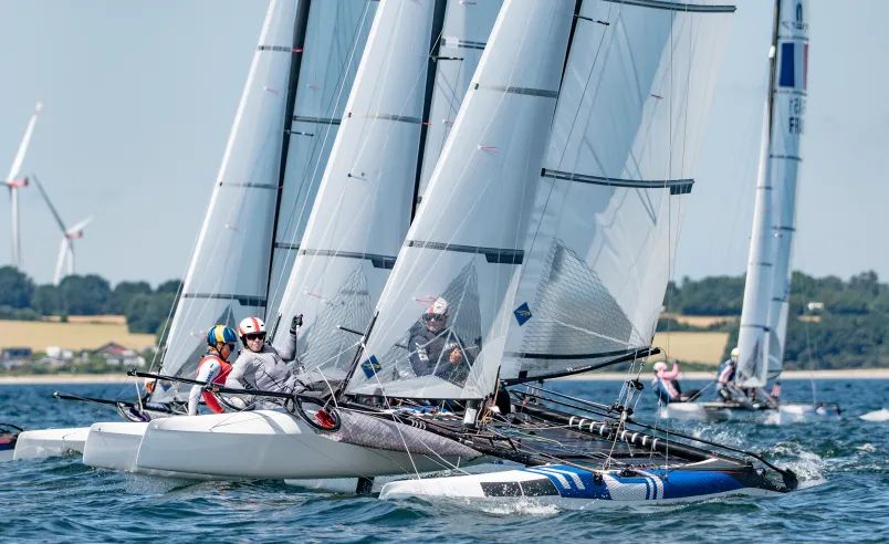 2026 49er, 49erFX and Nacra 17 European Championships, Day 3: New Zealand's world champions Seb Menzies and George Lee Rush back in medal contention in Germany