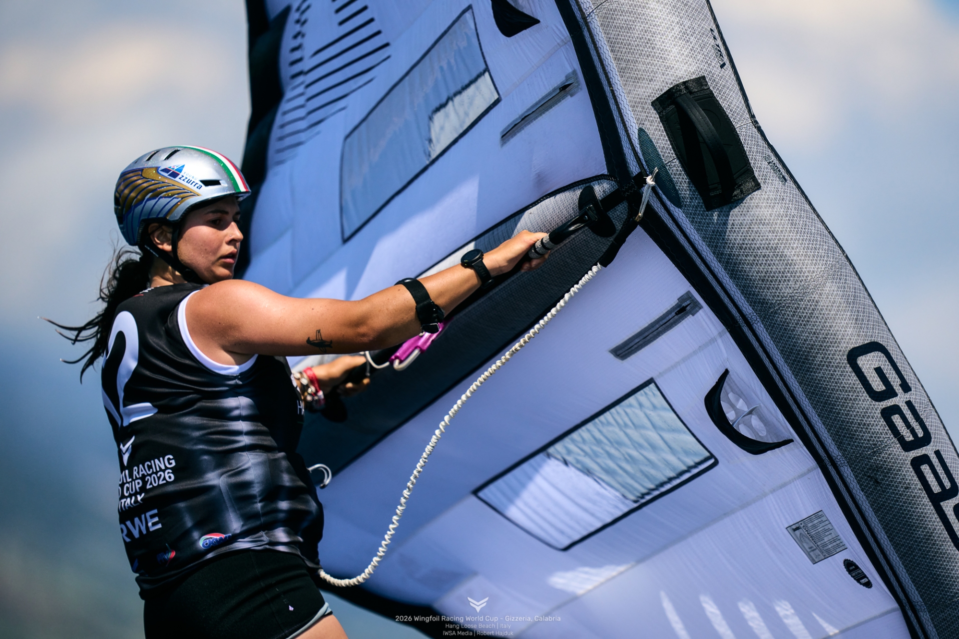 Maddalena Spanu wins silver at the Wingfoil racing cup in Gizzeria, Calabria