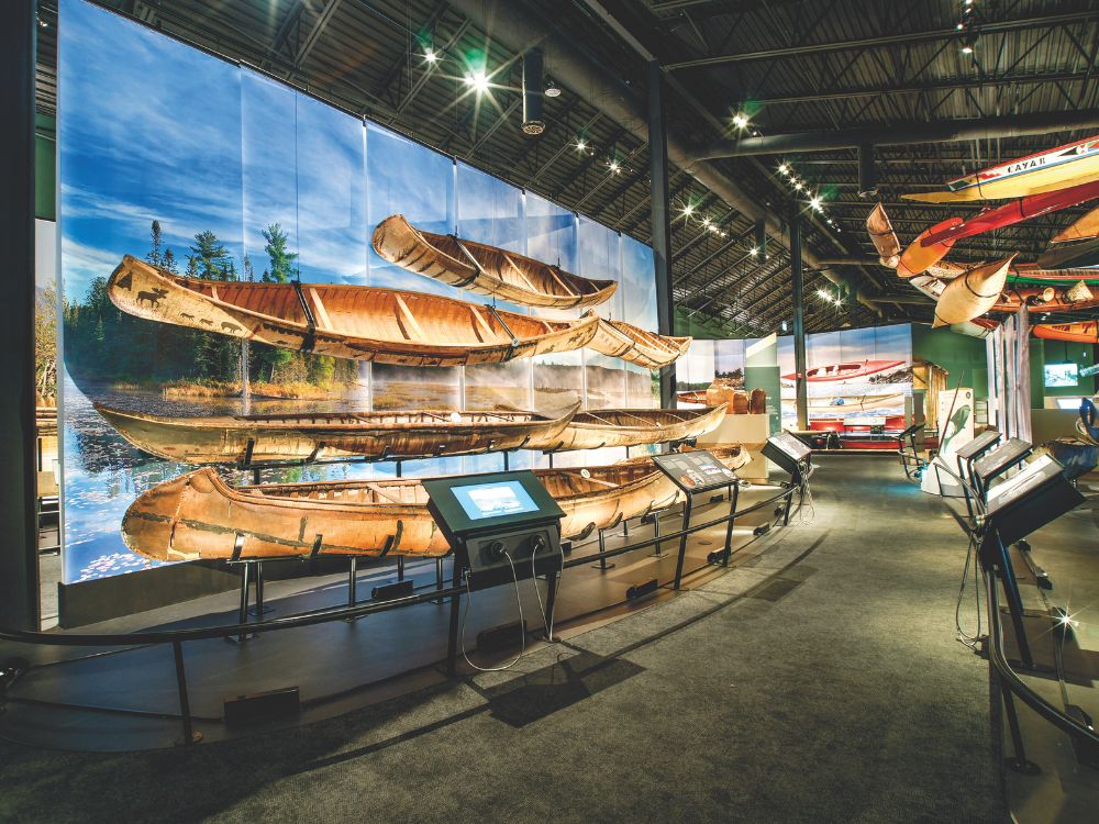 There are 540 watercraft on racks in the main exhibition hall. // Photo credit: Bruno Cianci