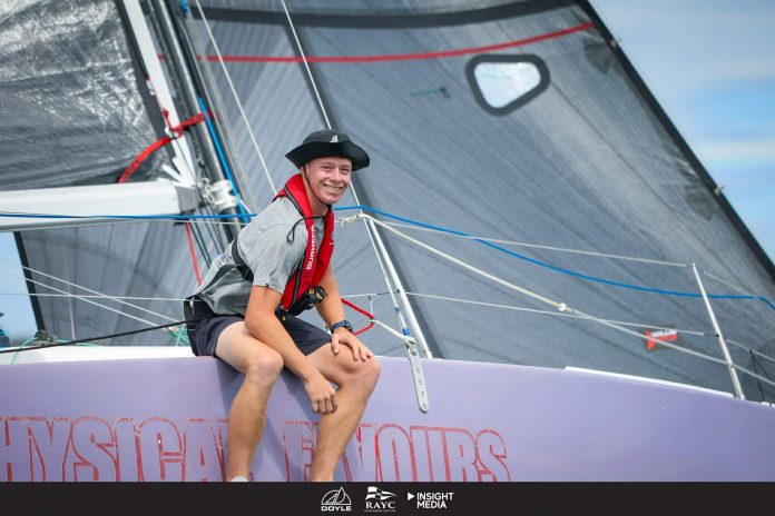 Ryan McCready with Physical Favours during the 2026 Bay of Islands Sailing Week // Photo credit: Insight Media Ryan McCready with Physical Favours during the 2026 Bay of Islands Sailing Week // Photo credit: Insight Media
