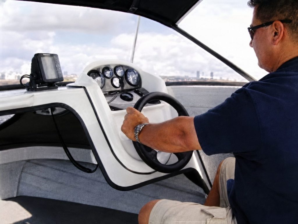 Quintrix Spirit runabout underway - helm
