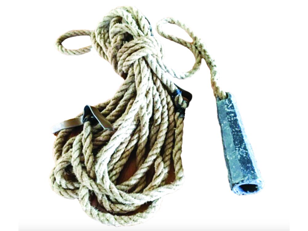 Early methods for determining depth included the lead line and long poles. // Supplied